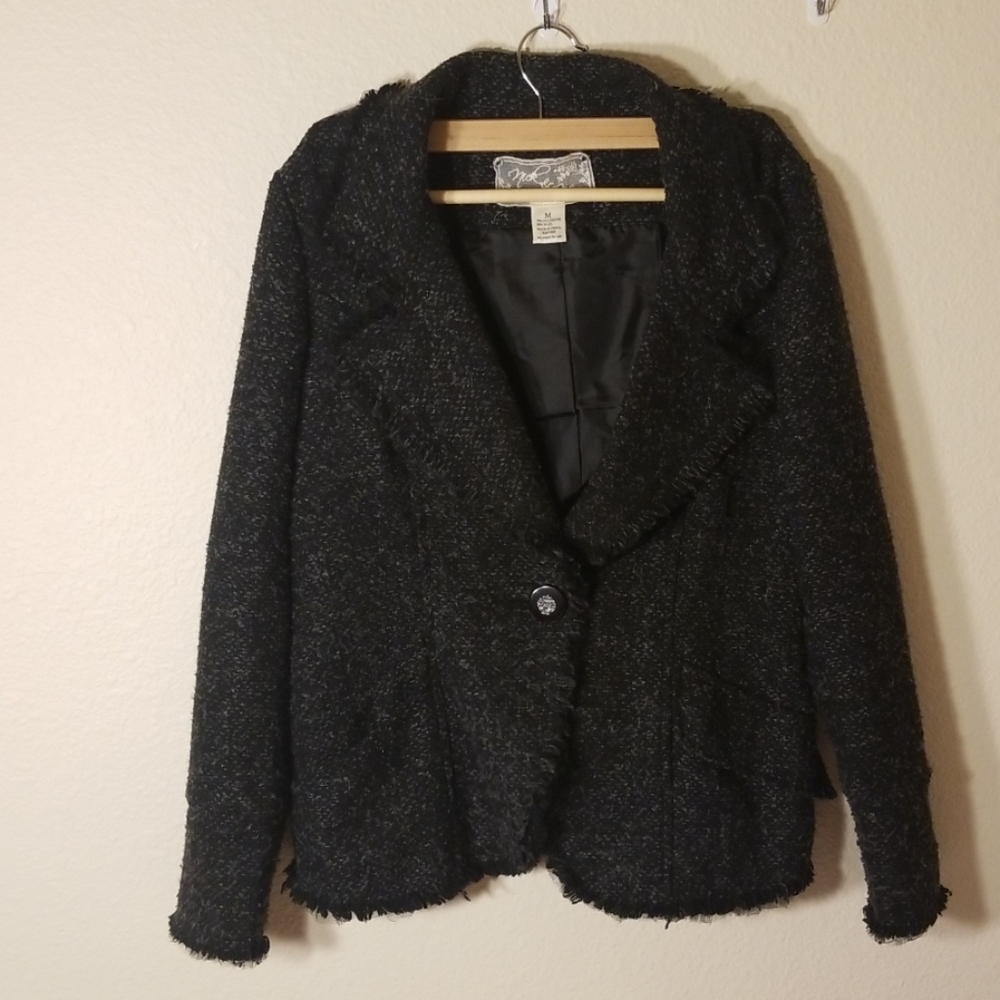 Nick & Mo Anthro wool blend single button blazer